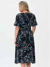 231187 Dress - Black/Multi (Joseph Ribkoff)